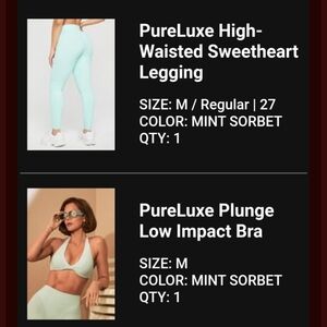 Medium Fabletics Mint Sorbet Activewear Set